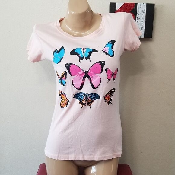 LARGE Butterfly Tee Shirt  - Picture 1 of 5